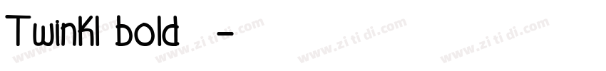 Twinkl bold 粗体字体转换